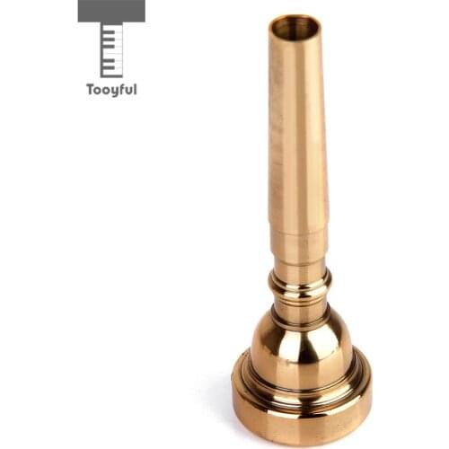 Tooyful Excellent 1Pc Copper Gold-Plated 7C Size Metal Trumpet Mouthpiece for Yamaha or Bach Conn And King C Trumpet Accessory