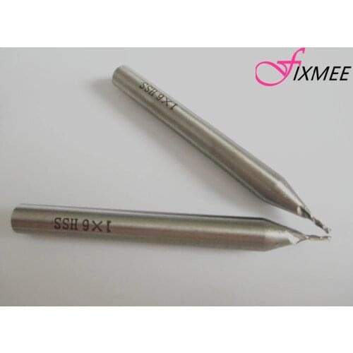 Fixmee 5pcs HSS 2 Flute Solid End-mill Milling Cutter 1mm Cutting Bit Edge 1x 6mm