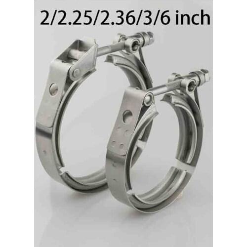 V Band Clamp Stainless Steel 2/2.25/2.36/3/6 inch Quick Release V band Clamp Car Assessories High Quality