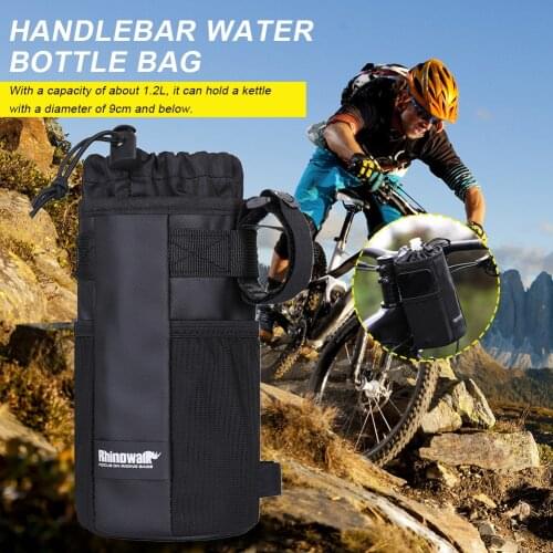 Bicycle Water Bottle Cup Holder Bag Bike Handlebar Stem Bag with Insulated Pouch Storage Bag for Daily Use Touring 2121 New