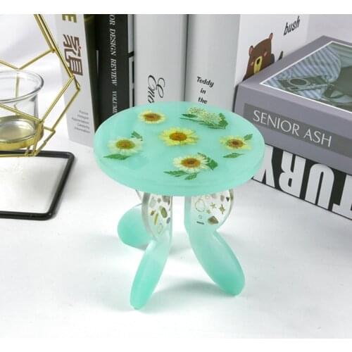 1 Set Potted Plant Stand Crystal Epoxy Resin Mold Flowerpot Support Holder Silicone Mould DIY Crafts Decoration Tool T84A