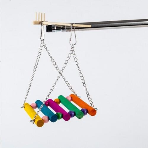 1pc Birds Toy Pet Bird Parrot Parakeet Budgie Cockatiel Cage Bird Toys Hanging Toy Height 18cm