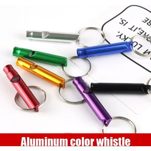 1PCS Whistles for Training Multifunctional Aluminum Alloy Emergency Survival Whistle Keychain for Camping Hiking Outdoor Sport