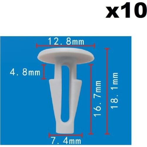 10pcs For Honda Hood seal strip plastic nail / Nylon Rivet Fastener Fender Retainer Push Clip