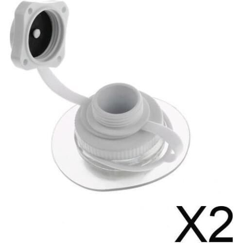 2xReplacement Air Valve Cap Screw For Inflatable Boat Kayak Raft Airbed White