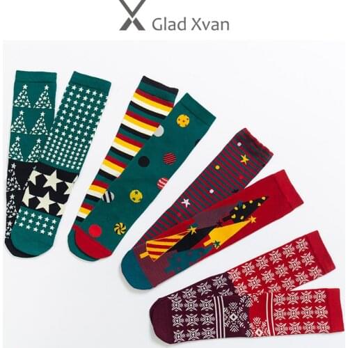 2020 Winter Thick Couple Socks Happy Colorful Cotton Warm Women Socks Funny Pattern Long Socks High Stretch Men Socks Fit 37-43