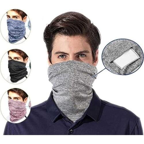Hot 1set Multi Use Bandana Balaclava Biker Warmer Neck Tube Snood Scarf with Filter