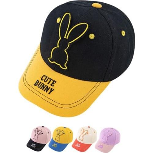 Doitbest Snapback Cap Kid Boys Girls Baseball Caps Hip Hop Cap Cartoon Rabbit Summer sun hat Children Hats Kids Sunscreen Hat