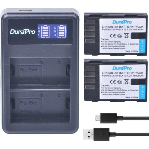 DMW-BLF19 DMW BLF19 BLF19E DMW-BLF19e DMW-BLF19PP Battery+ LCD Dual USB Charger for Panasonic Lumix GH3 GH4 GH5 G9