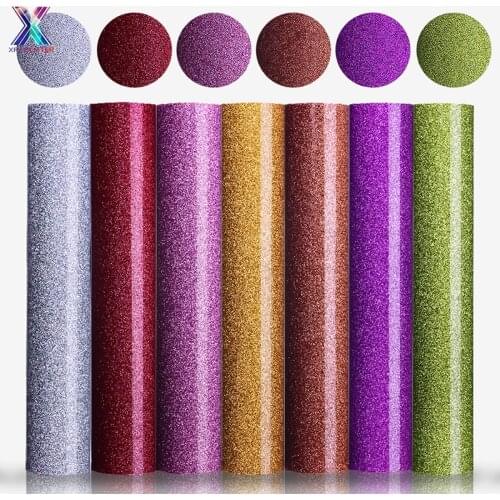 XFX HTV Vinyl 25x30.5cm Fluorescent Glitter Lettering Film T-Shirt Cricut Film Heat Press Silhouette Paper Art Print Vinyl DIY