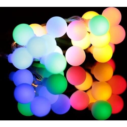 3/6/10/20/30/50/100M Fairy Garland LED Ball String Lights Patio Garden Outdoor Christmas Tree Decoration USB or 220V Powered