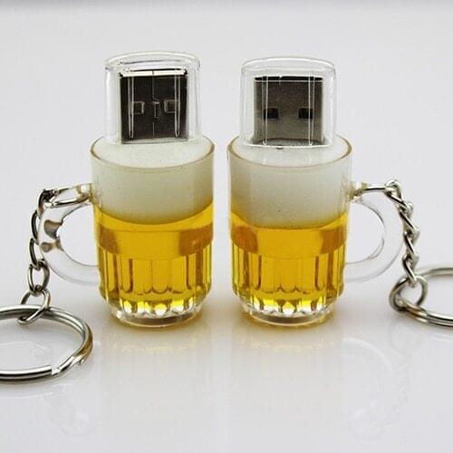 Creativo Gift Beer Cup Cute Usb Flash Drive 64gb Pen Drive 1TB 2TB Pendrive 32GB 16GB 8GB Memory Stick Disk 2.0 Memoria USB 2.0
