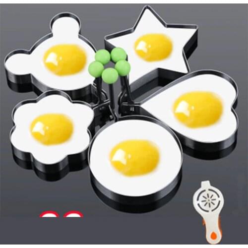 Hot Fried Egg Pancake Shaper Stainless Steel Shaper Mould Mold Kitchen Rings Heart Kitchen Tool