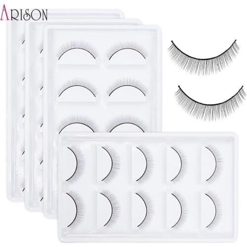 False Eyelashes Hot 5/10 Pair/Set Soft Natural Training False Lashes for Beginners Teaching Lashes Extension Makeup Practice
