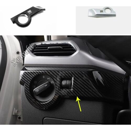 For Volkswagen VW T-cross Tcross 2018 2019 2020 Car Detector Sticker Styling Front Head Fog Light Switch Button Trim Frame Parts