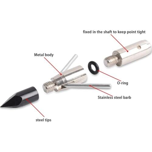 6 pcs 325 Grain Fishing Arrowhead for Bow Fishing Hunting Broadhead Arrowheads Hunting Tip