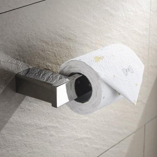 Wall Mounted Square Toilet Roll Paper Holder Shelf Rack Roller Bathroom Kitchen Toilet Tissue Roll Hanger