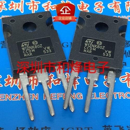 Original 2pcs/ W12NK80Z STW12NK80Z TO-247 800V 10.5A