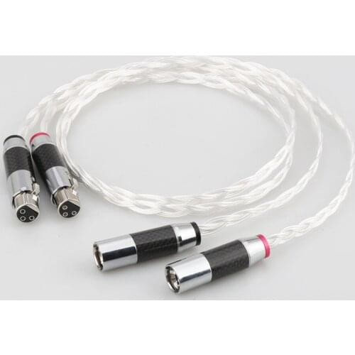 Pair High perfomance silver plated XLR Balanced audio video cable 1M