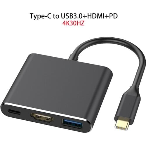 USB C to HDMI Adapter USB 3.1 Type-C Hub to HDMI 4K+USB 3.0+USB-C Charging Port for MacBook Pro/ iPad Pro/S8+/S9+/Projector