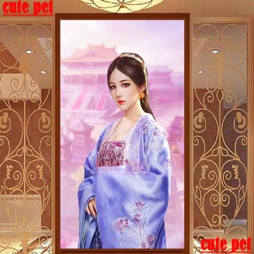 Full diamant embroidery Oriental Classical Beauty mosaic diamond painting CrossStitch puzzle home decor gifts Painting cute pet