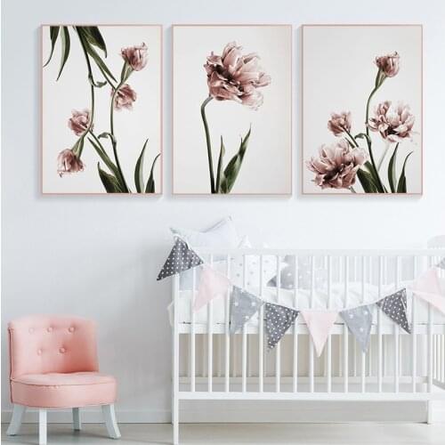 Green Plant Flower Canvas Art Painting Abstract Print Picture Wall Living Room Bedroom Dining Room modern Home Decoration