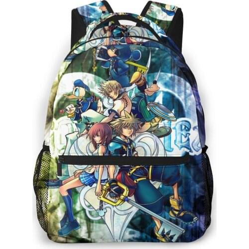 Kingdom Hearts Backpack for Girls Boys Travel RucksackBackpacks for Teenage school bag