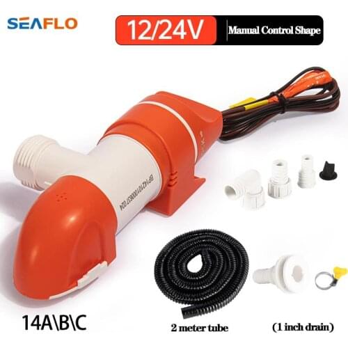 Seaflo Sailboat Marine Water Pump Accessories 1100GPH Marine Bilge Pump 12V/24V Submersible Low Profile Auto Pump