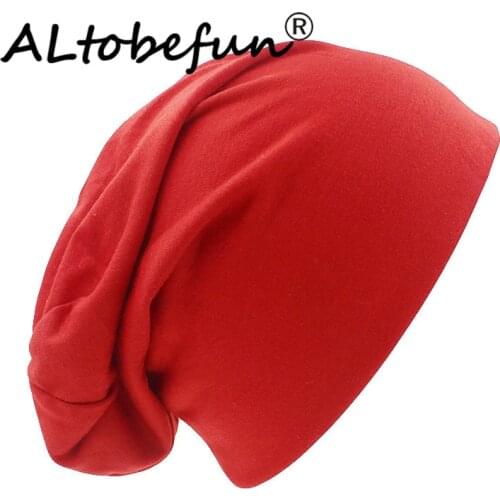 ALTOBEFUN Skullies And Beanies Men Hat Unisex Fashion Brand Autumn And Winter Hats For Women Solid Design Lady Thin Hat BHT029B