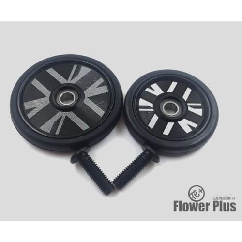 2pcs+2 titanium bolt folding bike easywheel closed for brompton birdy easywheel 45mm/55mm easy wheel 42g
