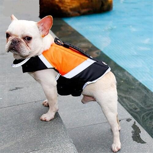Best Quality Bulldog Dog Life Vest Big Large Pet Swimming Jacket Thick Foam Float Swimwear Coat Safe Clothes Outfit For Dog