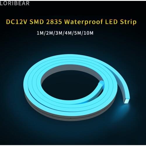 6mm Narrow Neon light 12V LED Strip SMD 2835 120LEDs/M Flexible Rope Tube Waterproof for DIY Christmas Holiday Decoration Light