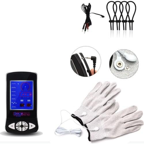 Conductive Gloves Sex Toys Kits Silver Fiber Therapy Electrode Gloves Electro Shock Full Body Massage Sex Toys Electro Shock