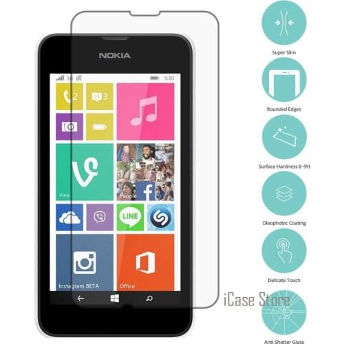9H Hardness Tempered Glass For Microsoft Nokia Lumia 530 RM-1017 530 Dual SIM Screen Protector Explosion-Proof Film + Clean Kits