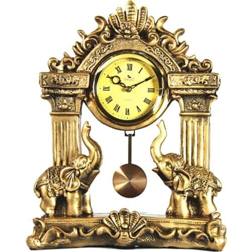 JISHI CLOCK EUROPEAN STYLE DOUBLE CRYSTAL QUARTZ CLOCK LIVING ROOM WINE CABINET TV CABINET STUDY AUSPICIOUS DECORATION