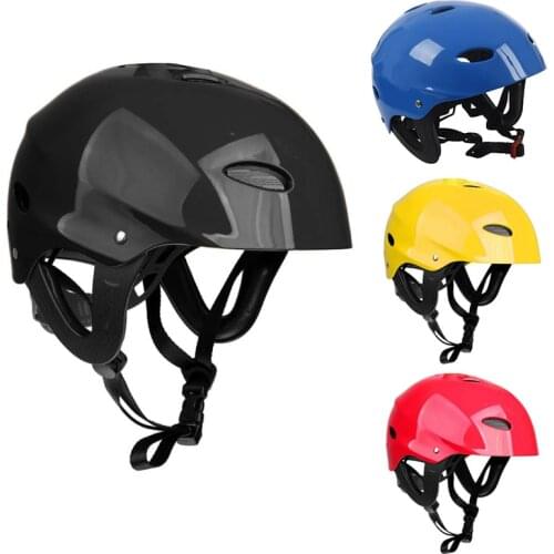 Safety Protector Helmet 11 Breathing Holes for Water Sports Kayak Canoe Surf Paddleboard - Yellow