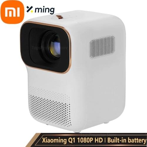 Xiaomi Xming Q1 LCD Projector LED 1080P HD Built-in Battery Portable Mini Home Theater Xiomi Projector With Xiaoai Classmate