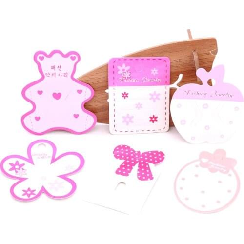 100pcs Paper Hair Clip Cards 5.5*8cm Handmade Hairpin Package Sale Display Cards Jewelry Hair Accessory Packaging Cards
