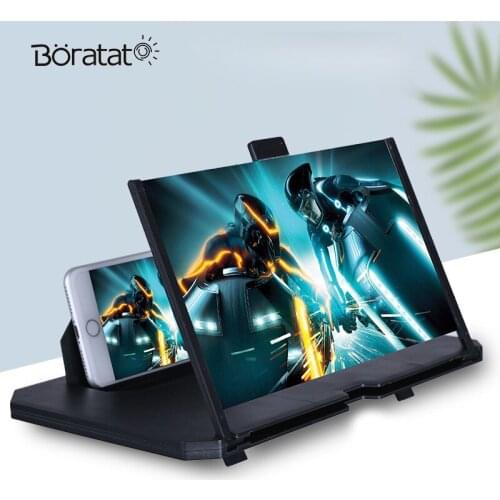 12 Inch Mobile Phone Screen Amplifier HD Pull-out 3D Video Holder Eye Protection Silicone Amplifier