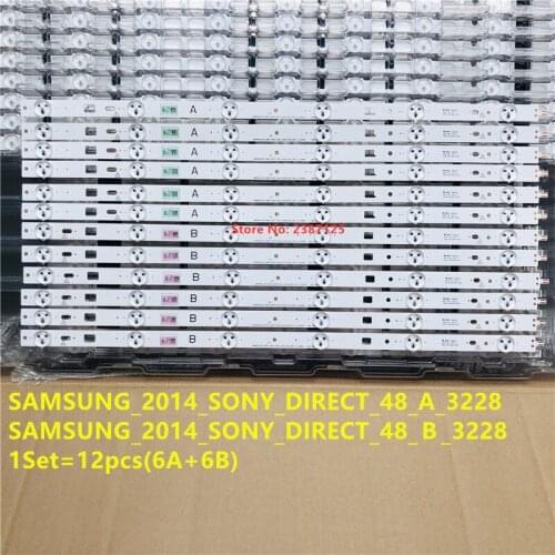 12pcs/kit LED strip for for KDL-48R480B SAM SUNG_2014_SO NY_DIRECT_48_A_3228 LM41-00091N LM41-00091P