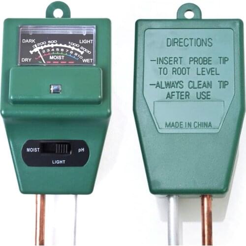 200 PIECES 3 in 1 Plant Flowers Soil Test Kits PH Tester Moisture Meter Light Illuminance Analyzer