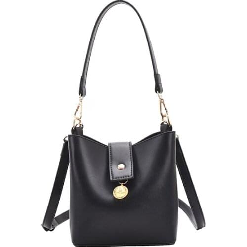 2021 Fashion Branded Trendy Luxury Shoulder Handbags Green Mini Pu Leather Bucket Crossbody Bags with Short Handles for Women