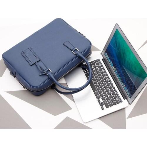 2019 New Mens Genuine Leather Handbag Casual Shoulder Bag Cowhide Crossbody Bag Business Briefcase Laptop Bag