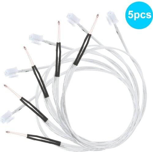 5pcs NTC 3950 Thermistor Sensor 100K Ohm with 0.5 Meter Wiring Cable and Pin Head for Anet ET4 ET4X ET4PRO 3D Printer