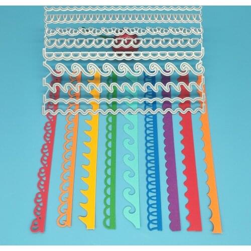 9 types of lace line decoration metal cutting templates DIY scrapbook, card making, embossing crafts, photo album decoration