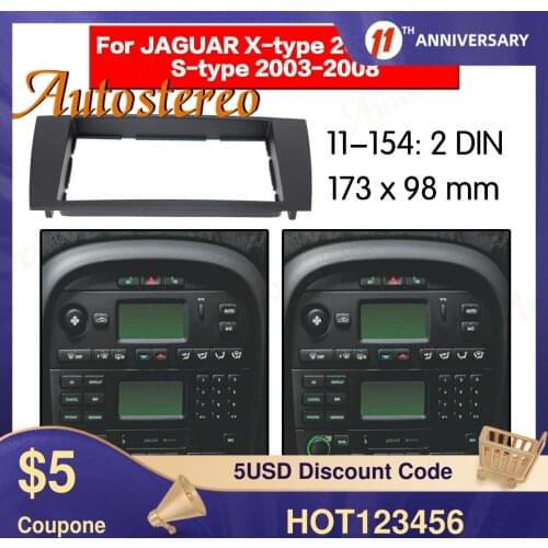 Car Fascia Dash Kit Panel Frame for 2003-2008 JAGUAR S&X 2DIN In Dash Mount Kit car stereo installation CD Trim Panel