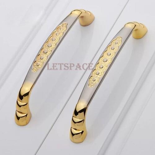 Free shipping Fashion deluxe solid furniture handles3.8"Wardrobe win cabinet door handle 5"Dresser pulls Rural Drawer knobs96mm