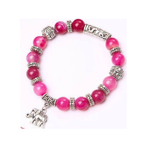 Natural Stone Bracelets beautiful colors elastic stone bracelet good luck gift for women N93