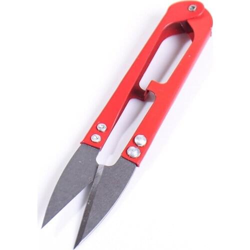 Household stainless steel cross stitch clothing scissors yarn scissors fishing thread end U-shaped fishwire scissors