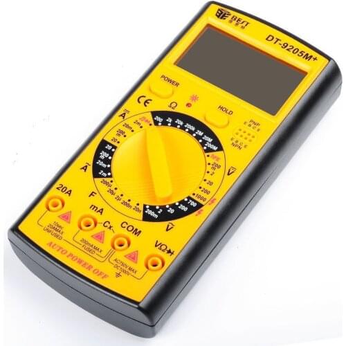 DT-9205M+ LCD Digital Multimeter Voltmeter Electrical Test volts amps ohms Checker Ammete Test Meter